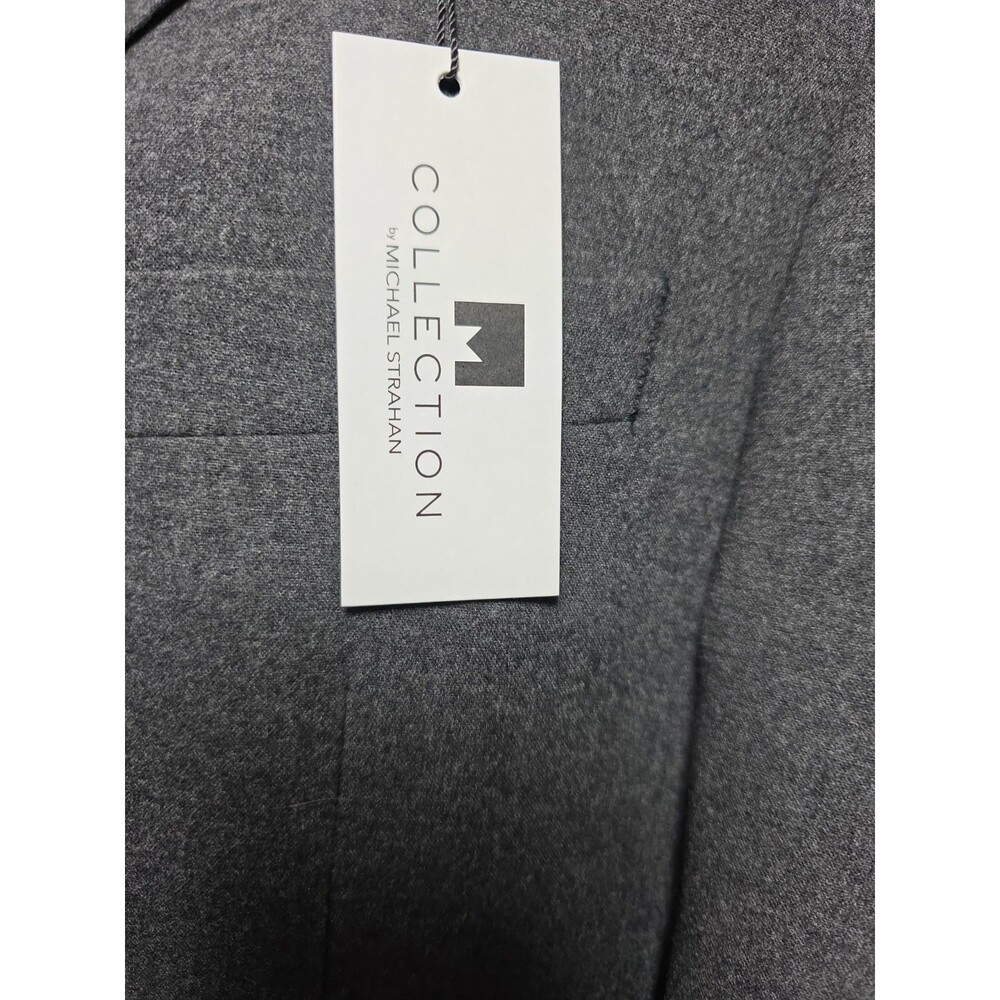 Collection By Michael Strahan 2 Button Suit Jacket 44R Grey Wool Fully Lined - Picture 2 of 13